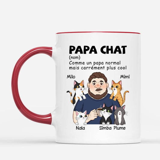 2591MFR2 mug papa chat comme un papa normal mais plus cool personnalise