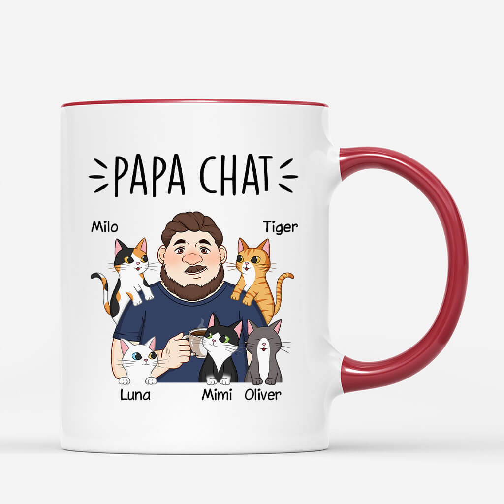 2592MFR1 mug papa chat mignon personnalise