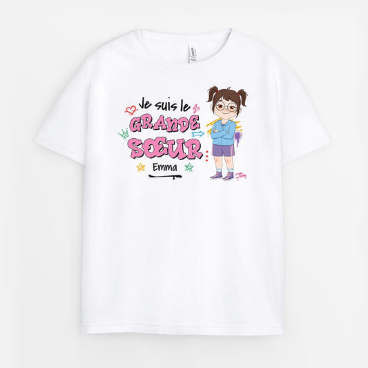 2606AFR1 je suis le frere  t shirt personnalisable pour enfant_7992cde4 5ff7 44c9 8561 42daa5a721ca