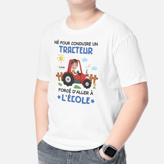 2609AFR2 t shirt ne_e_ pour conduire un tracteur personnalise