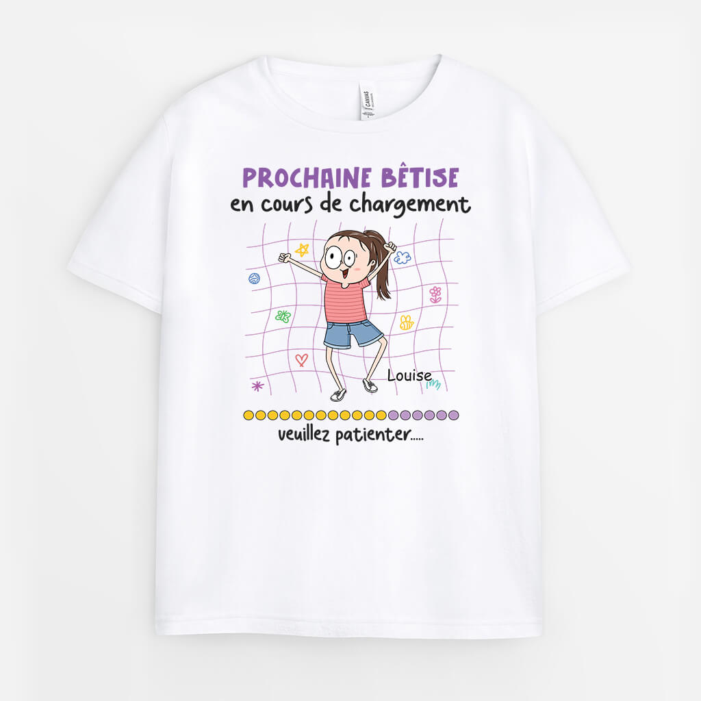 2610AFR1 t shirt prochaine betise personnalise