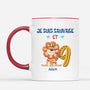 2614MFR2 mug je suis sauvage et 6 ans personnalise