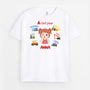 2620AFR1 t shirt enfant alphabet avec vehicules personnalise