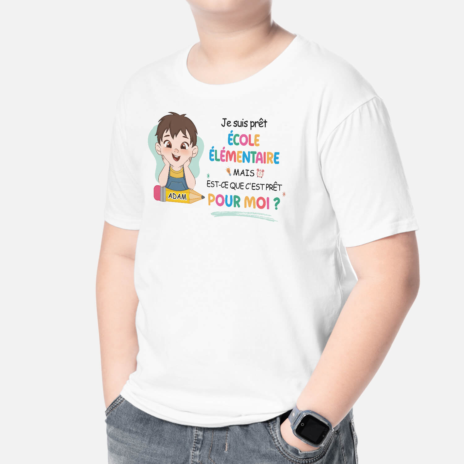 2621AFR2 t shirt je suis pret_e_ pour la maternelle personnalise