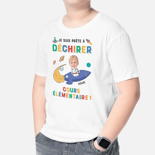 2622AFR2 t shirt je suis pret_e_ a dechirer en maternelle dans lunivers version dinosaure personnalise