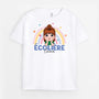 2624AFR1 t shirt ecolier ecoliere avec arc en ciel personnalise