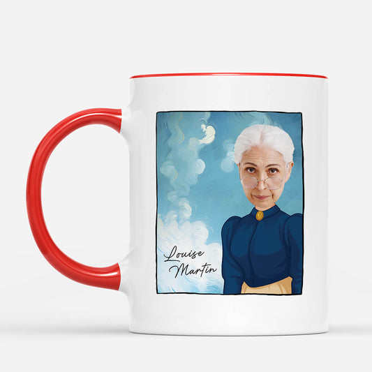 2629MFR2 mug dessin de van gogh version femme personnalise