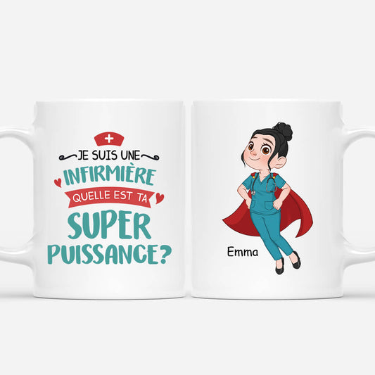 2639MFR1 je suis une infirmiere  mug personnalise infirmiere