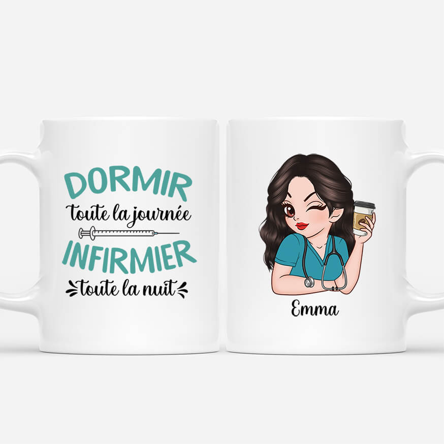 2640MFR1 je suis une infirmiere  mug infirmiere personnalise