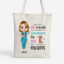 2641BFR1 elle travaille volontiers de ses mains  tote bag infirmiere original