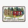 2646EFR2 notre maison est la ou nous nous garons plaque maison personnalisee