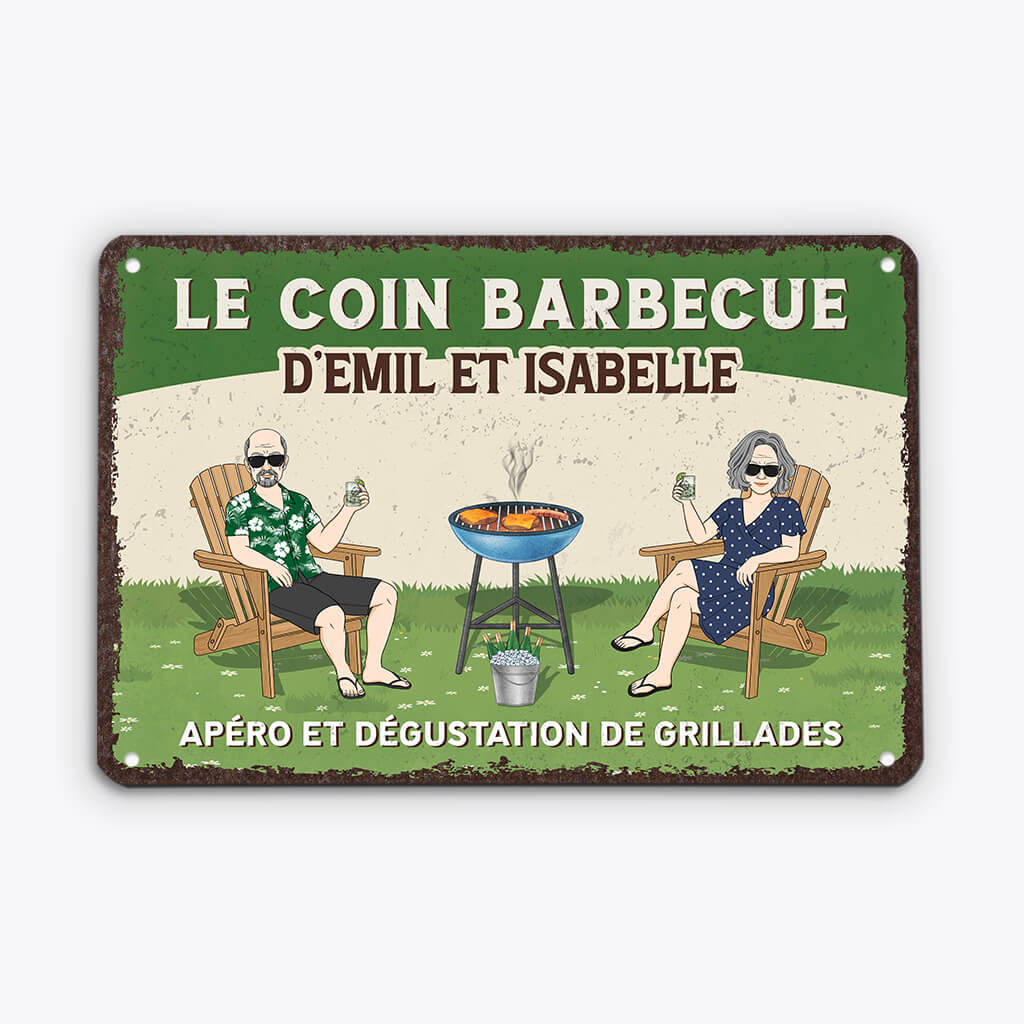 2649EFR1 le coin barbecue de  plaque pour maison exterieur