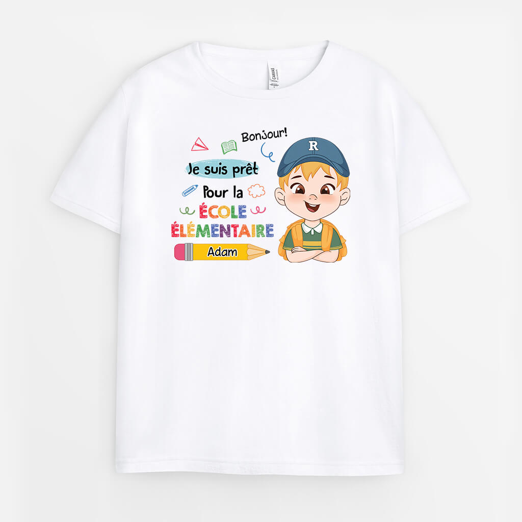 2654AFR1 je suis pret_e_ pour la maternelle avec fournitures  t shirt enfant personnalise