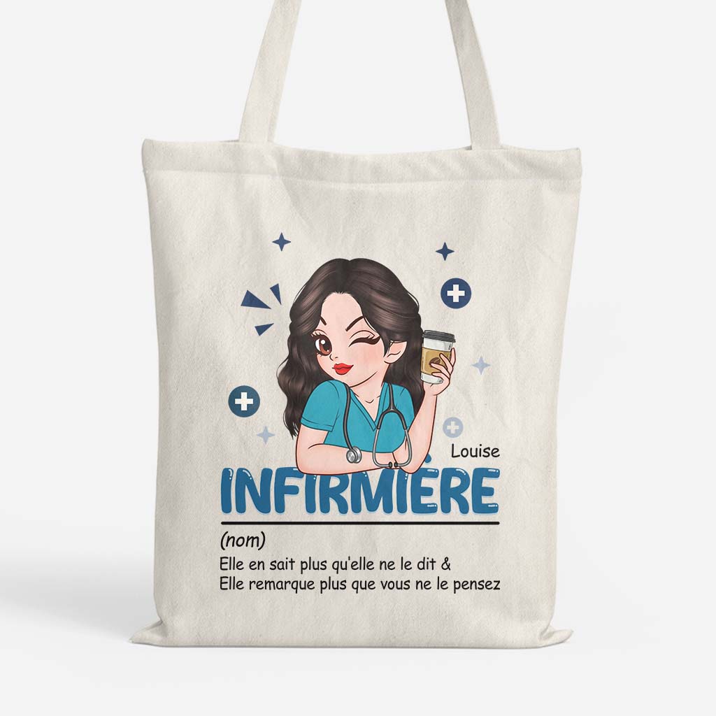 2656BFR1 definition dune infirmiere  tote bag infirmiere personnalisable