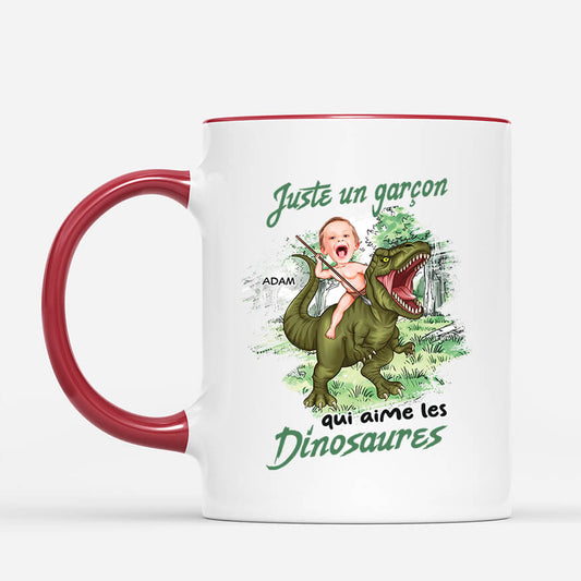 2663MFR2 juste un garcon qui aime les dinosaures  mug personnalise pour garcon