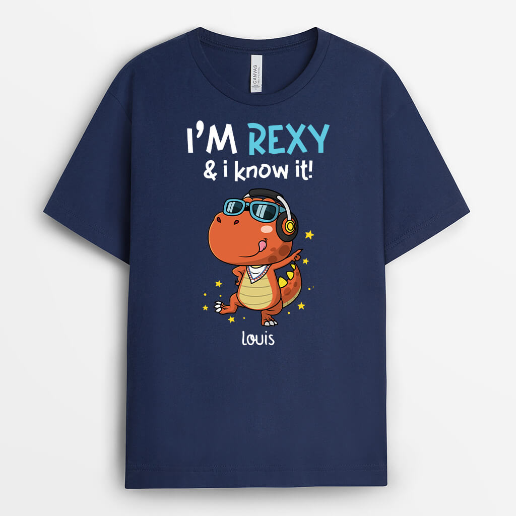 2667AFR1 je suis rexy et je le sais t shirt humour personnalise pour homme