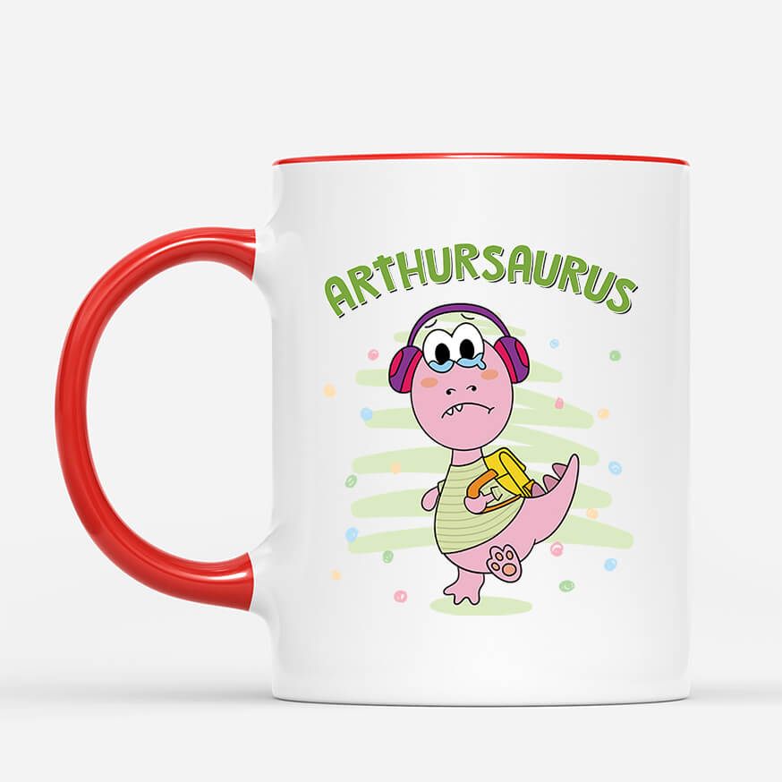 2676MFR2 arthursaurus colore  mug enfant personnalisable