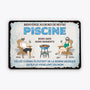 2678EFR2 bienvenue au bord de notre piscine  plaque personnalisee couple