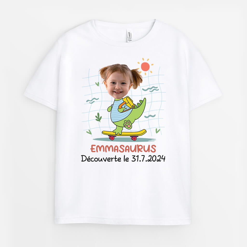 2685AFR1 happysaurus  t shirt original pour enfant