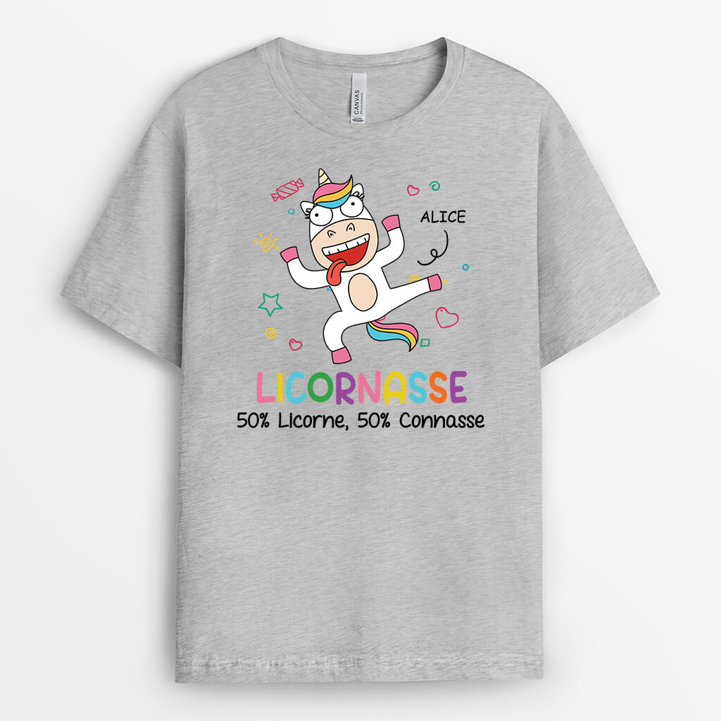 2687AFR2 licornasse  t shirt humoristique personnalise