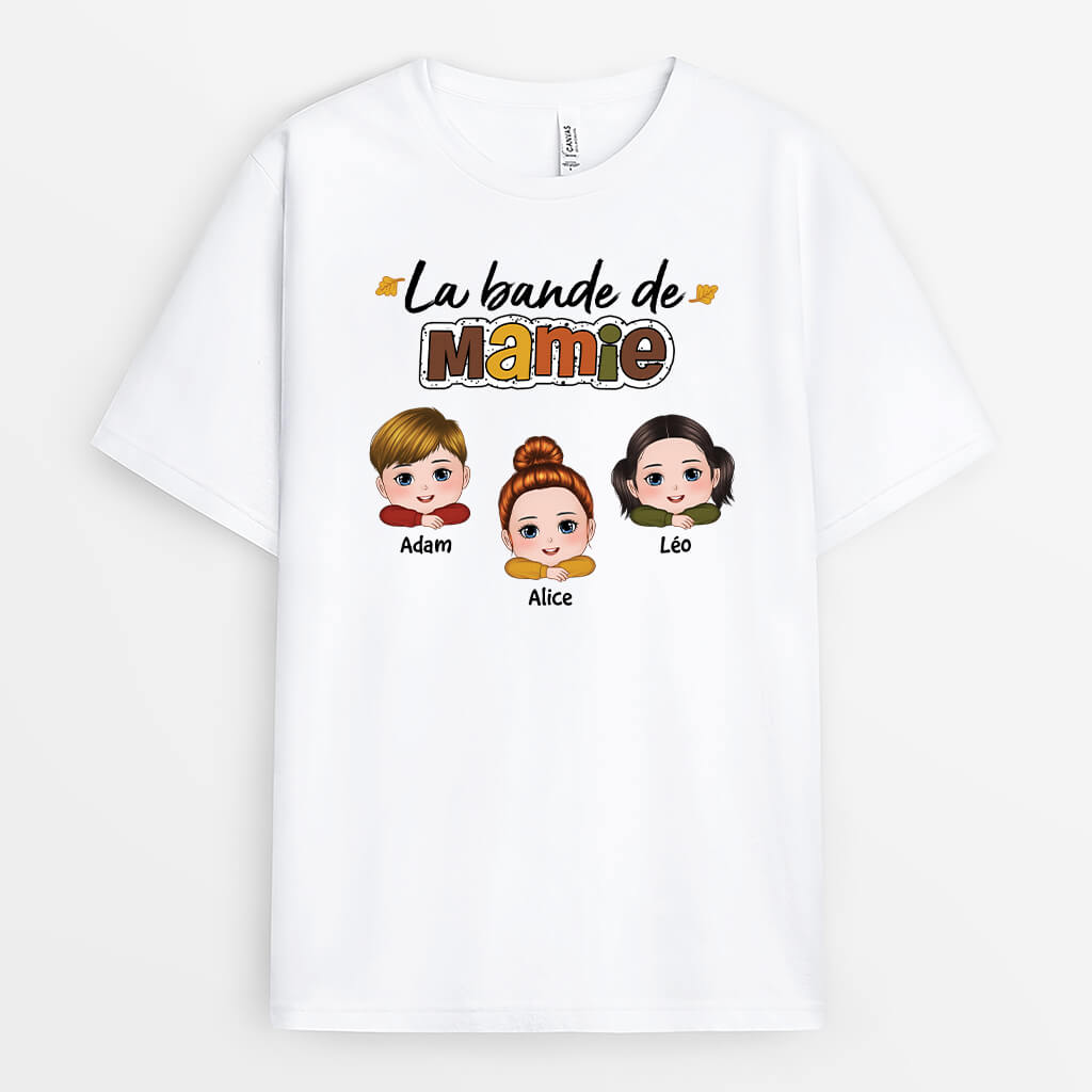 2695AFR1 la bande de papa papy version automne  t shirt personnalise pour papa et papy