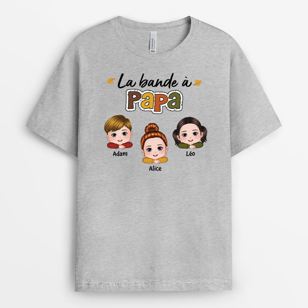 2695AFR2 la bande de papa papy version automne  t shirt personnalise pour papa et papy