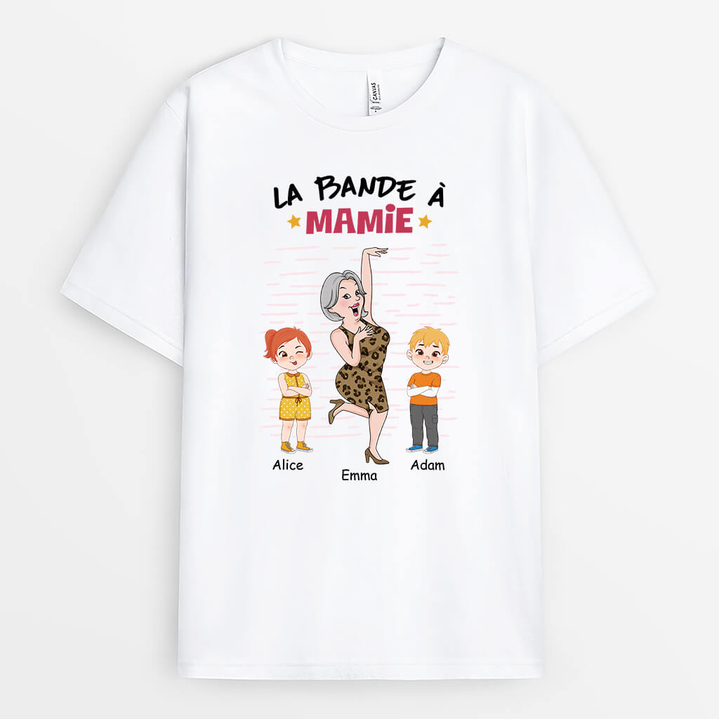 2698AFR1 la bande de mamie qui danse  t shirt personnalise mamie original