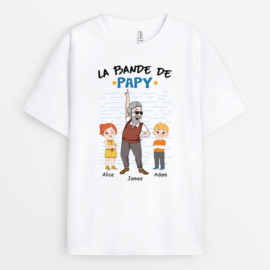 2698AFR1 la bande de papy qui danse  t shirt personnalise papy original