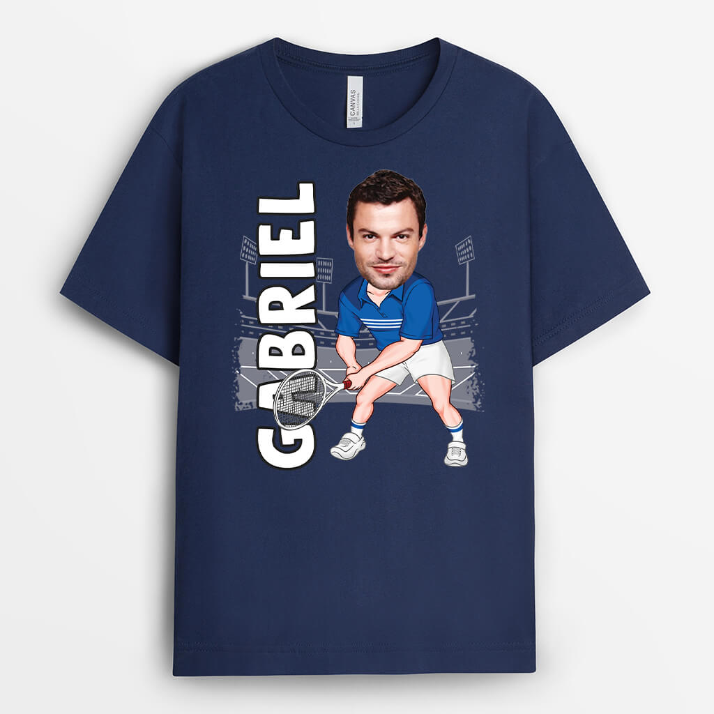 2701AFR2 footballeur gabriel avec visage t shirt homme sport personnalise