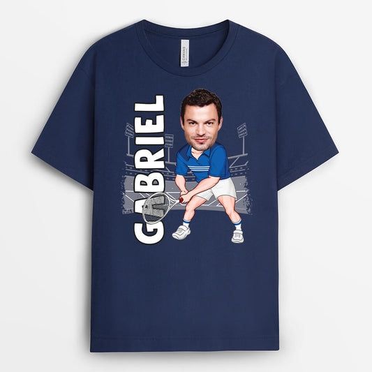 2701AFR2 footballeur gabriel avec visage t shirt homme sport personnalise