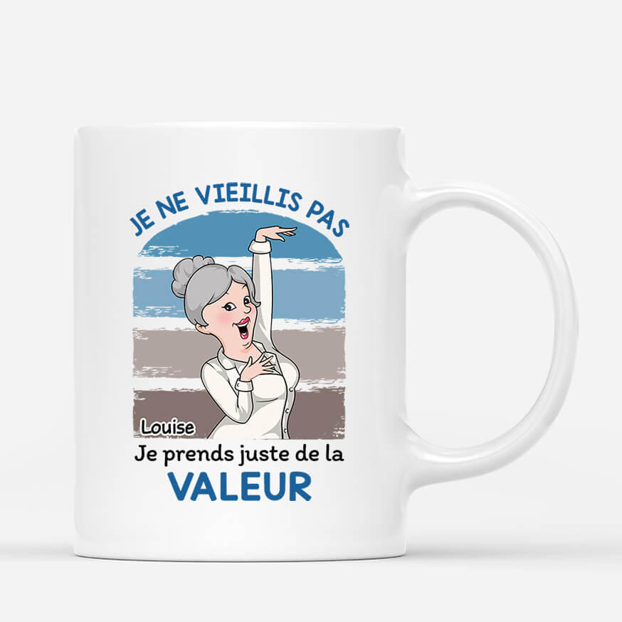 2702MFR1 je ne vieillis pas  mug femme rigolo personnalise