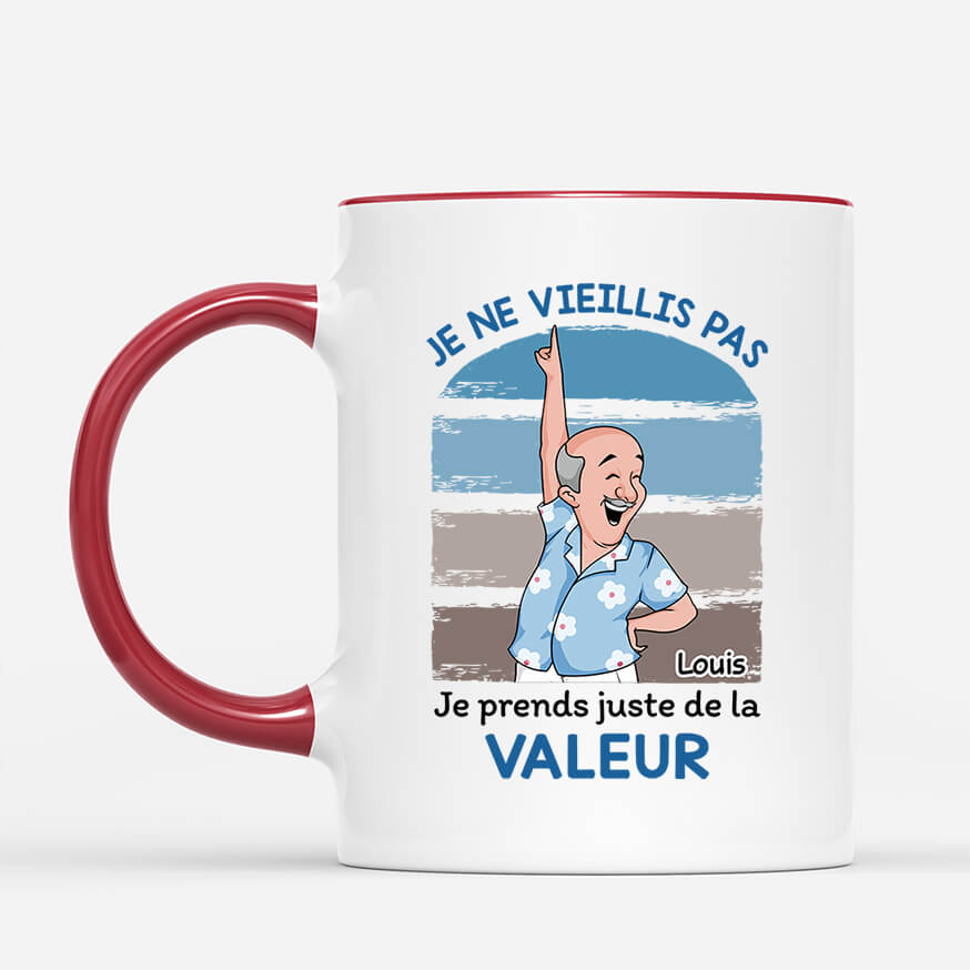 2702MFR2 je ne vieillis pas  mug femme rigolo personnalise