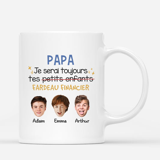 2710MFR1 papa je serai toujours ton fardeau financier  t shirt personnalise papa humour