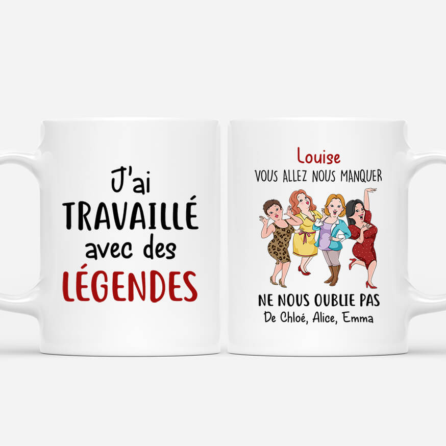 2711MFR1 jai travaille avec une legende t shirt depart en retraite pour collegue