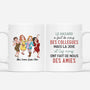 2713MFR1 la joie et les rires ont fait de nous des amies mug sur mesure pour collegue