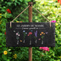 2714AFR2 ardoise de jardin decorative personnalisee imprimee uv amour dans le jardin de maman 2714ae8p7a