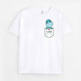 2715AFR1 petit dinosaure dans la poche t shirt enfant personnalisable