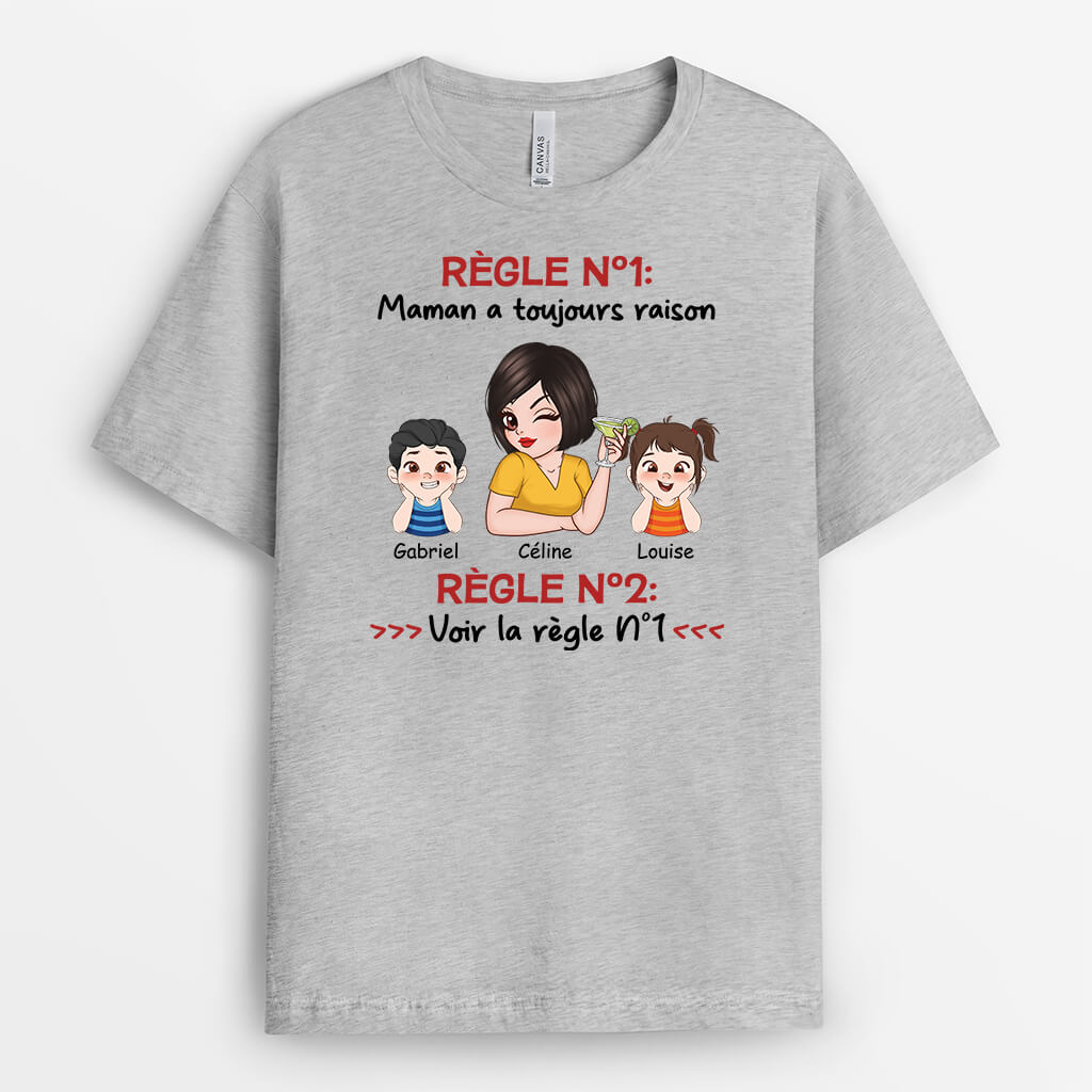 2719AFR2 maman a toujours raison t shirt maman personnalise_665dcbf9 cdd5 47f3 9845 3f5768aab897