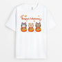 2724AFR1 bonjour lautomne version chats  t shirt personnalise avec chats