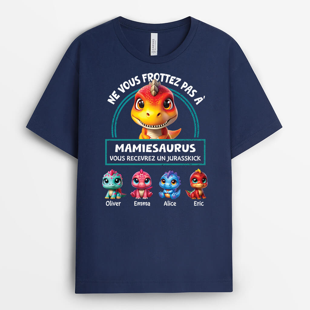 2725AFR2 ne vous frottez pas a mamansaurus t shirt pour maman personnalise