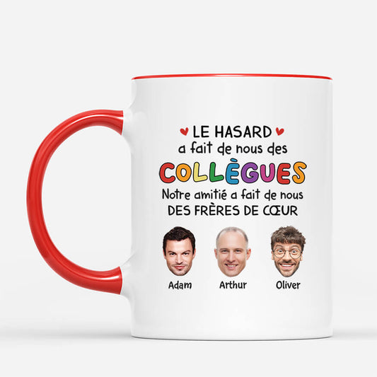 2727MFR2 le hasard a fait de nous des collegues version soeurs de coeur mug personnalise collegue