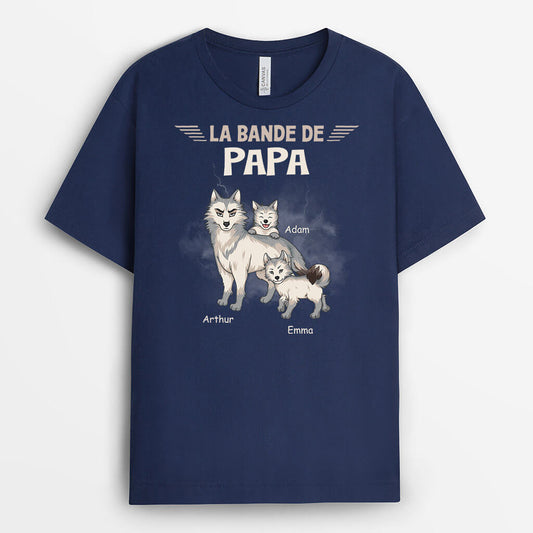 2731AFR1 la bande de papy version loups  t shirt original pour papy