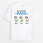 2736FR1 la bande a papa papy version petits dinosaures colores t shirt personnalise pour papa et papy