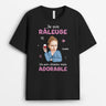 2740AFR1 je suis raleuse mais adorable  t shirt humour personnalise pour femme