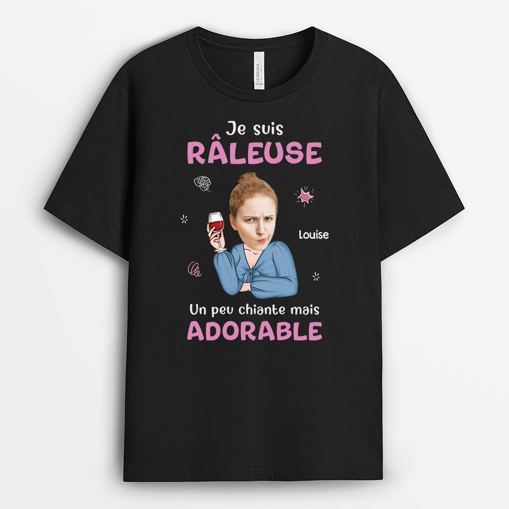 2740AFR2 je suis raleux mais adorable  t shirt humour personnalise pour homme