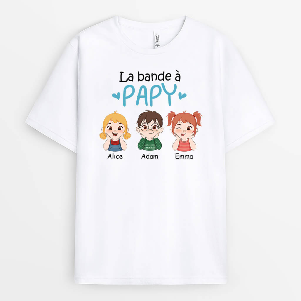 2747AFR1 la bande a papa la bande a papy version t shirt blanc tee shirt personnalise homme