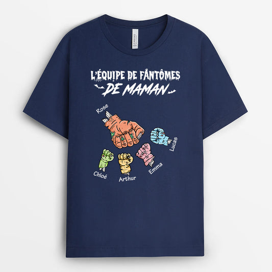 2748AFR2 lequipe des fantomes halloween de mamie t shirt personnalise mamie