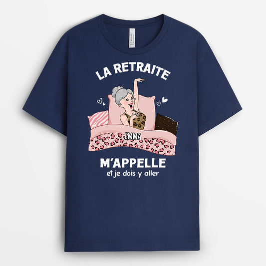 2751AFR2 la retraite mappelle version homme au lit t shirt personnalise cadeau retraite homme