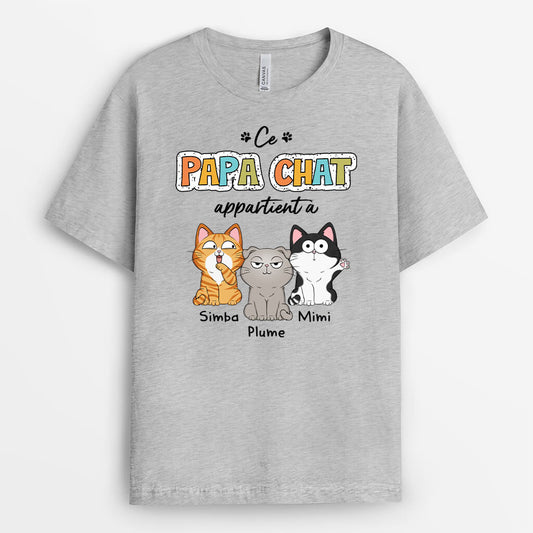 2755AFR2 cette maman chat ce papa chat appartient a version couleurs dautomne t shirt avec chat original