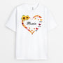 2765AFR1 maman mamie coeur version tournesol t shirt femme personnalisable